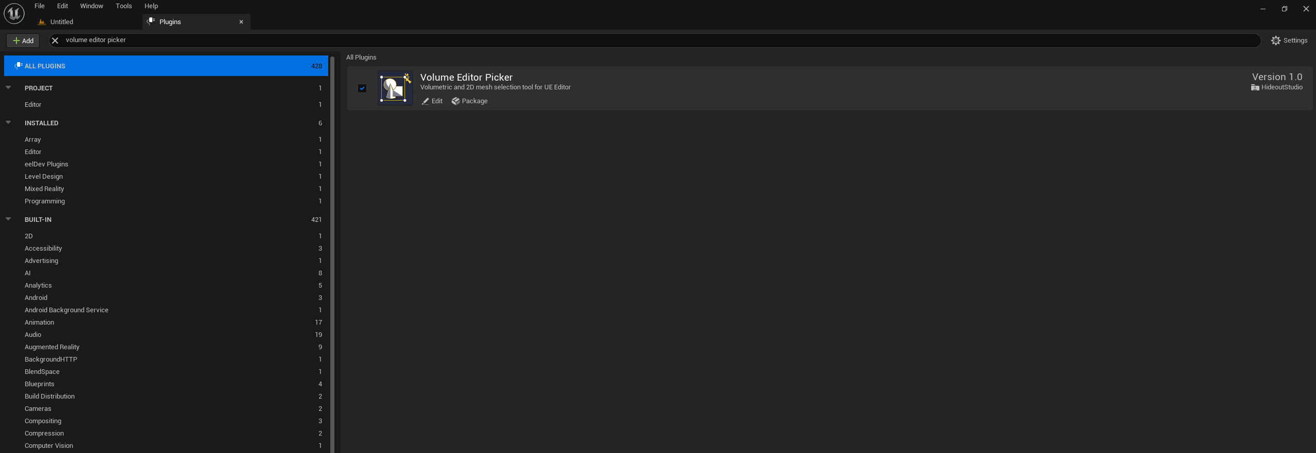 Toolbar button location