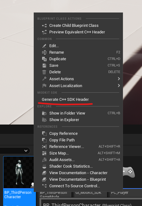C++ SDK Generator dialog